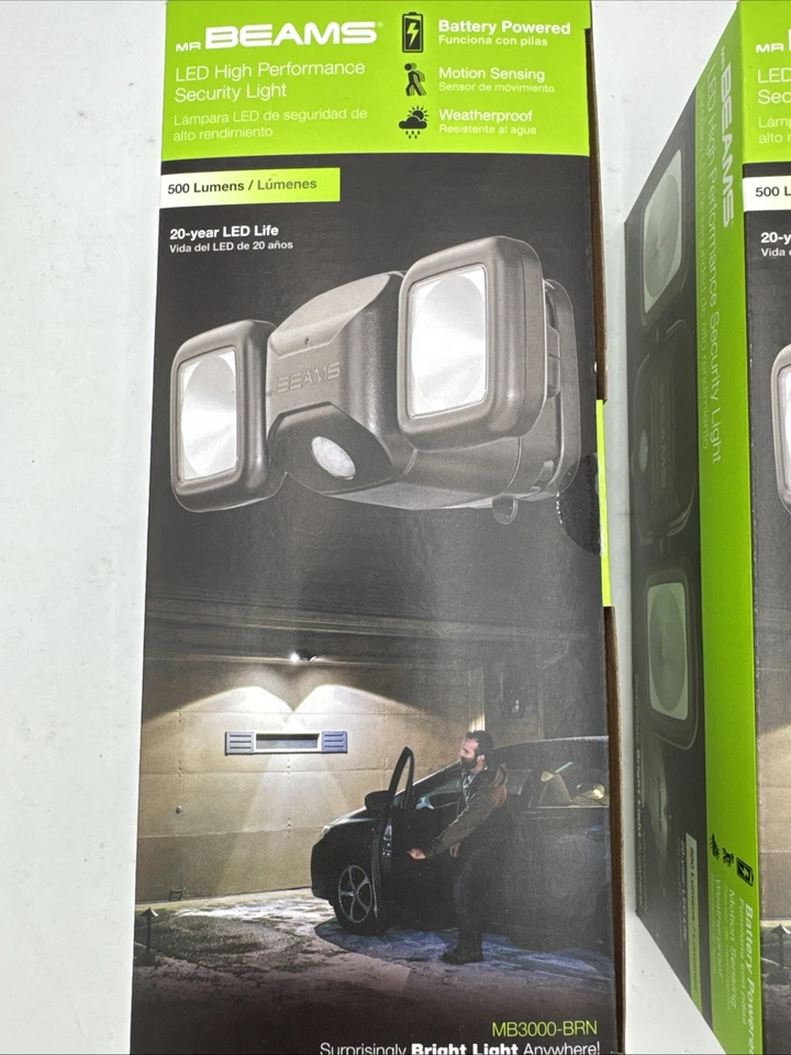 Beams MB3000 High Performance 500 Lumen Wireless Battery Motion Light 2Pk - Image 2 of 4