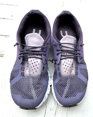 On Running Cloud 5 Mesh Sneakers Women's Size 7 Lilac/Grey Slip On Lightweight