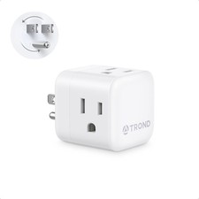 TROND Multi Wall Outlet Extender - Sideways Plug 3 Prong-1 Pack, White