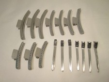 Lot of 17 Vintage Aluminum Hair Wave Clips, 2 Types, Various Sizes Goody, etc