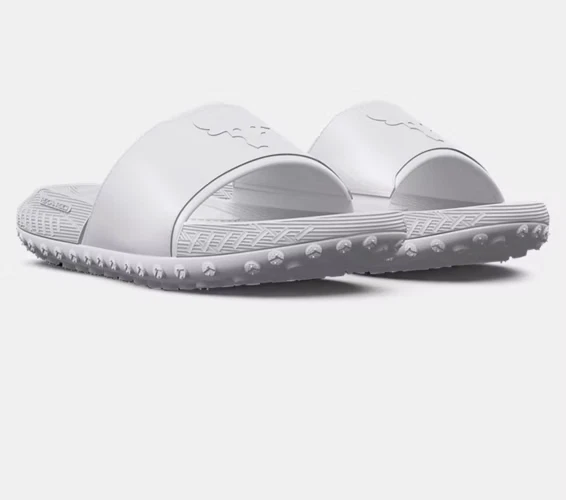 Under Armour UA Project Rock 2.0 Fat Tire Slides White Men\'s Size 7 3025237-101 Under Armour | Shoes | Under Armour Ua Project Rock 2 Fat  main image 2