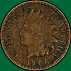 1906 Indian Head Cent Extremely Fine XF Coin #32099