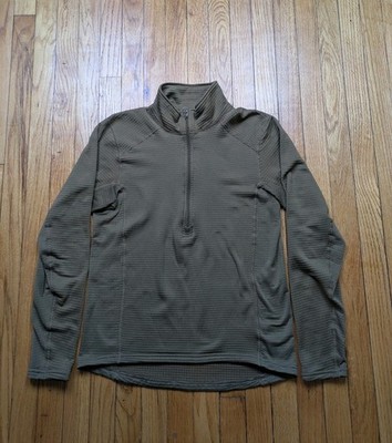 Beyond Clothing 1/2 Zip Polartec Fleece Size Medium Brown Mid Layer Tech Work 