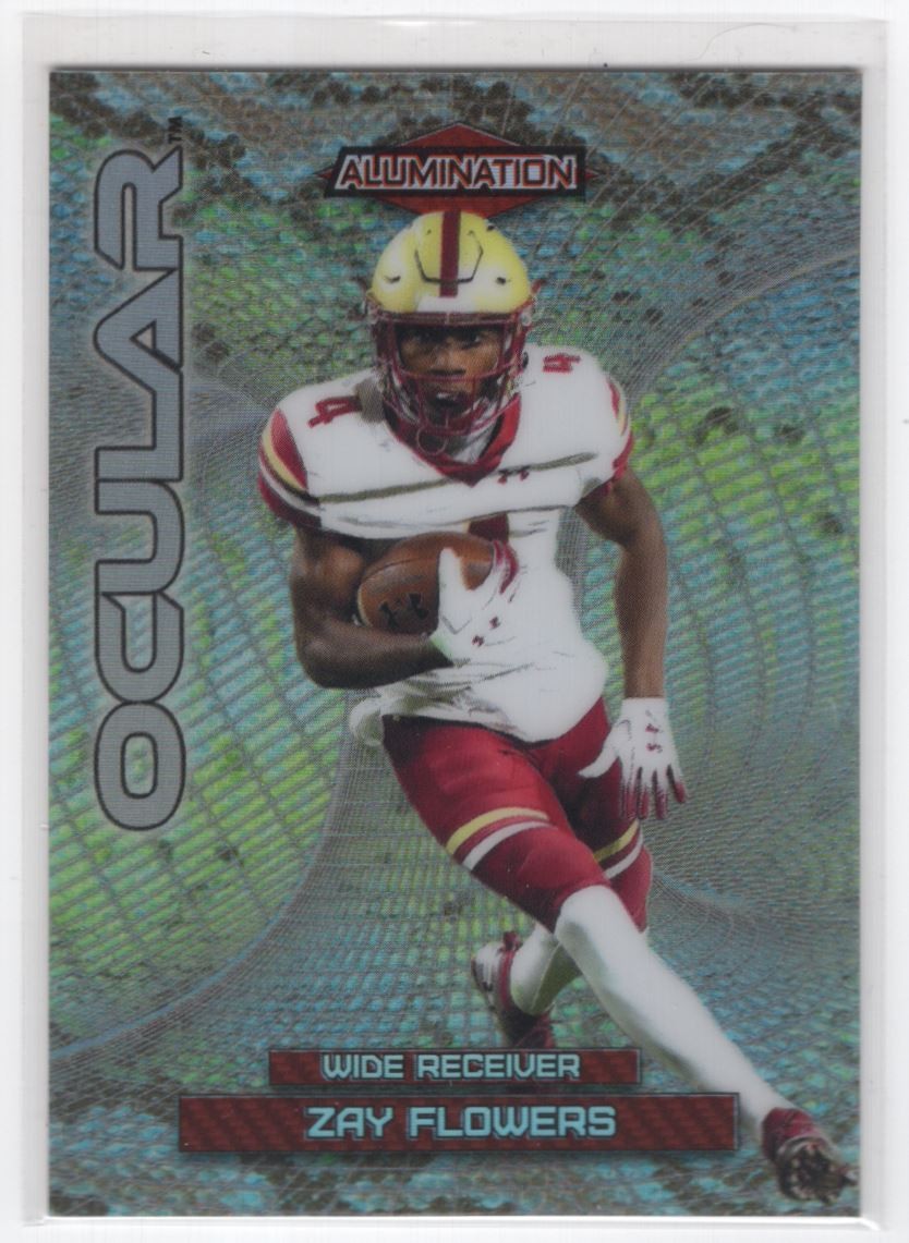 Zay Flowers Wild Card Alumination Draft Ocular Autographs #AO50 Base