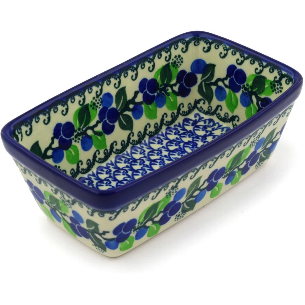 Polish Pottery Mini loaf pan Ceramika Artystyczna Limeberry