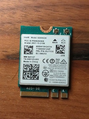 Intel Model: 8260NGW FRU P/N:00JT530