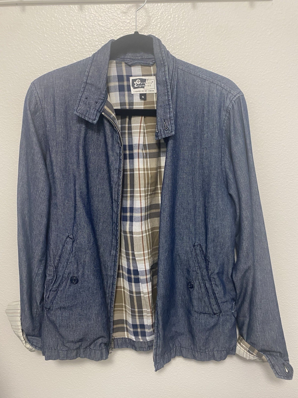 Engineered Garments Chambray Jacket Cotton Blue S… - image 1
