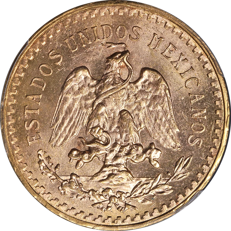 1945 Mexico Gold 50 Peso PCGS MS65 Great Eye Appeal Strong Strike - STOCK - Image 2 of 4