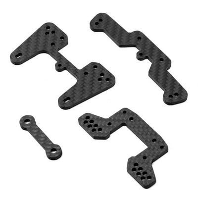 Carbon Front- und Heck-Stoßdämpferaufnahmen für 1/10 Kyosho Optima Mid RC Auto