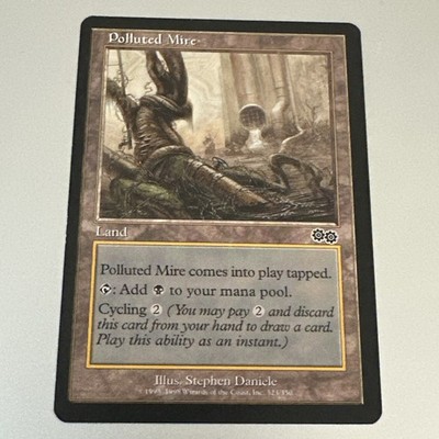 Polluted Mire Magic the Gathering MTG Urza's Saga 323/350 NM - Buy 3 Get 2 Free