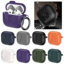For Airpods 4 3 2 Pro 3/2/1 Leather Texture Shockproof Earphone Case Ring Buckle