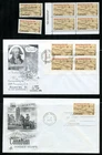 LOT 35087 MINT NH 540 ONE PLATE BLOCK TWO FDC  CANADA