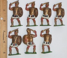 Vintage JOHILLCO Roman Centurian - Toy Soldier - Figures LOT OF 7 -