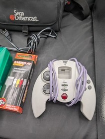SEGA Dreamcast Console with Green Shell, & Cables Works