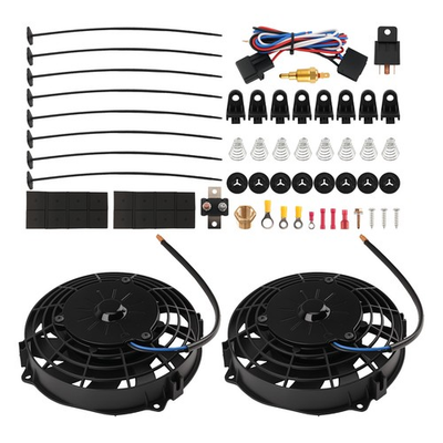 #ad 7quot; Electric Kit for Universal Car 800CFM 2900RPM 10 Blades Temperature Switch $47.16