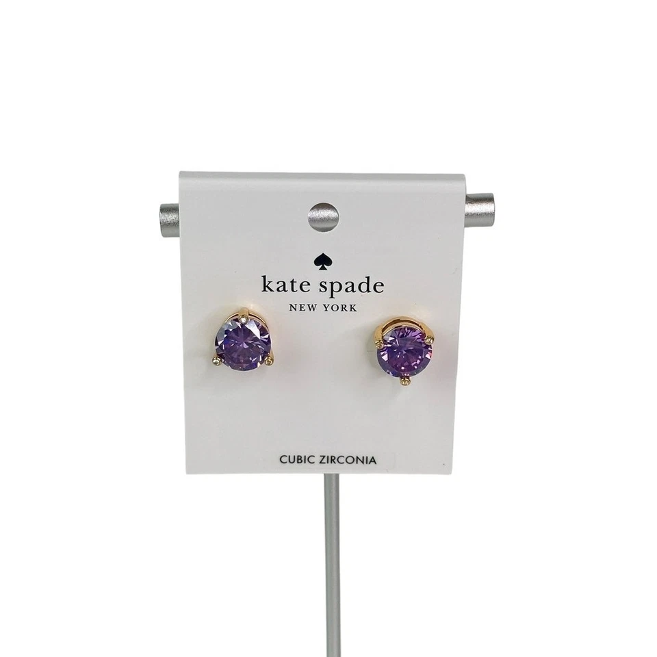 Kate Spade Rise And Shine Studs (Light Amethyst) Earrings - Image 4 of 4