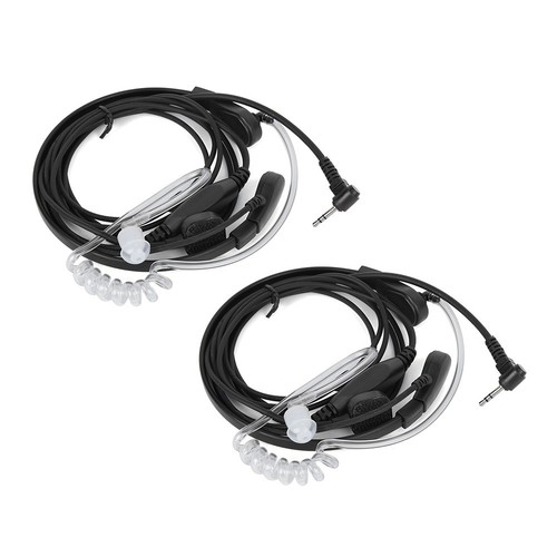 `2Pcs 2.5Mm Walkie Talkie Headset Throat Vibration Mic For Cb Tlkr - Photo 8/12