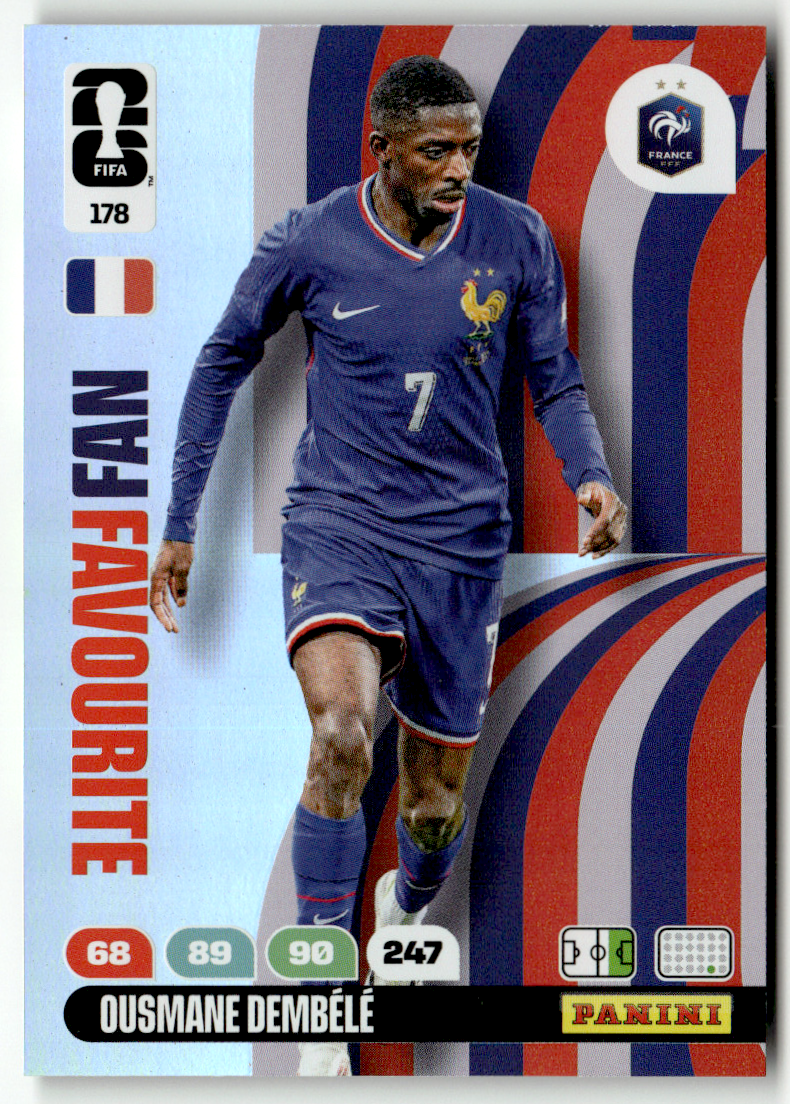 Panini FIFA World Cup Adrenalyn 2026 No. 178 Ousmane Dembele Fan