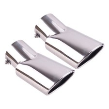 2x Chrome Stainless Steel Muffler Tip Exhaust Pipe Fit For Toyota Highlander qx