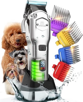 Kabelloser leiser Hundehaarschneider IPX7 wasserdicht mit Metallkamm