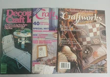Lot of 3 Craft Magazines--Craftworks---Decorating & Craft Ideas