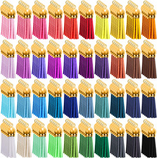 200 Pieces Keychain Tassels Bulk Leather Tassel Colored Tassel Pendants for DIY
