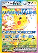 Surging Sparks SV Choose Your Card! EX, Ultra Rare, IR, SIR Pokemon Cards TCG
