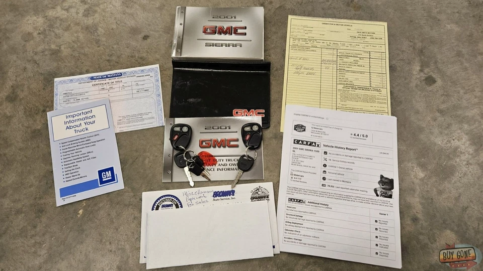 GMC Sierra 1500 SLE 2001 Chevy Silverado brillante pintura negra original sobreviviente Foto 4 de 4