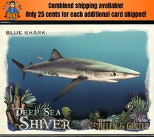 2021 Topps Allen & Ginter #DSS-5 Blue Shark Deep Sea Shiver