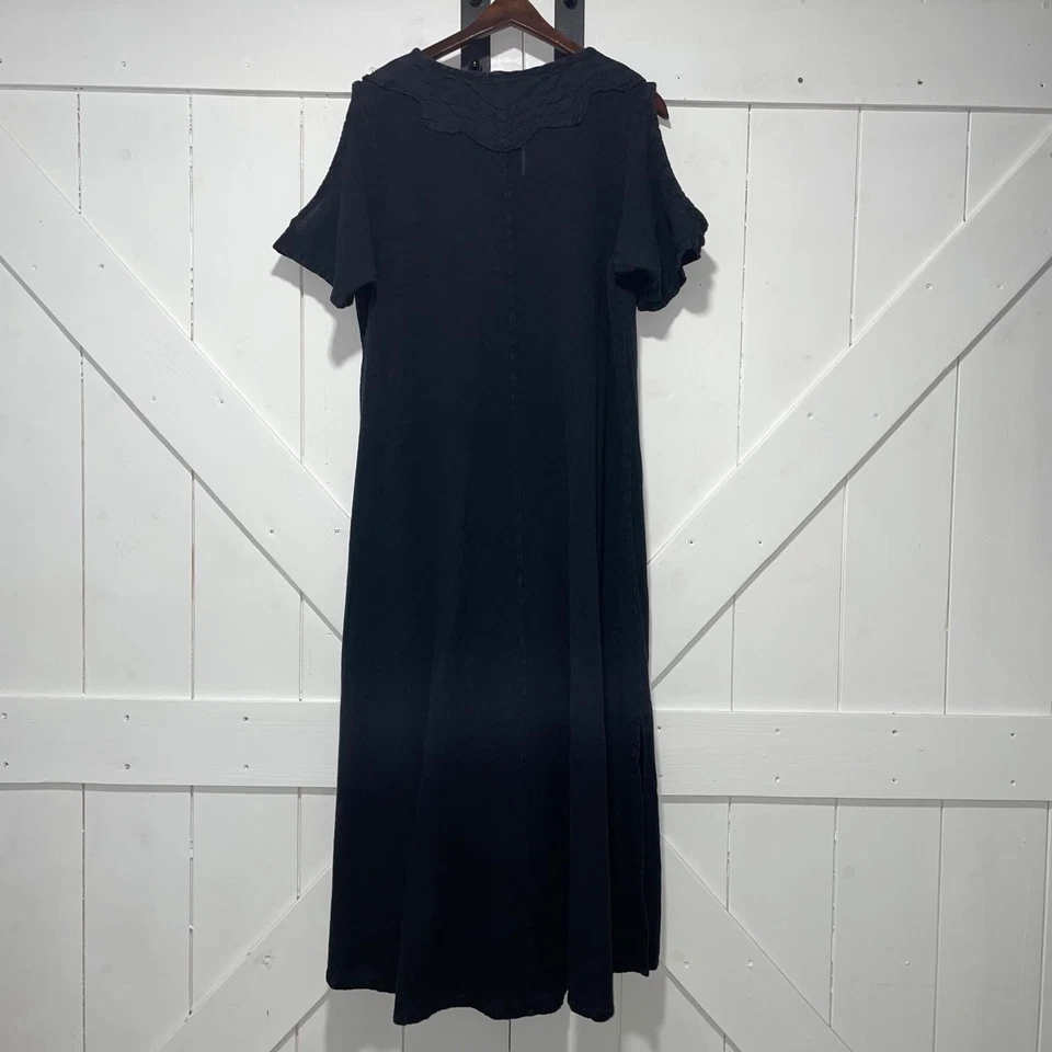 Oh My Gauze! Women 2 Maxi Dress  Lagenlook Minimalistic Boho Beach Coastal Flowy - Image 3 of 4