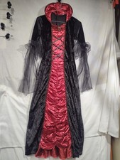 Spirit Halloween Victorian Vampiress Dress Costume Red and Black, Girls Large