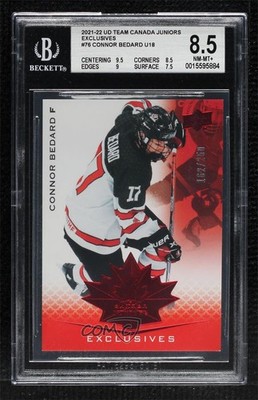 2021 Upper Deck Team Canada Juniors Exclusives 162/250 Connor Bedard #76 a2v