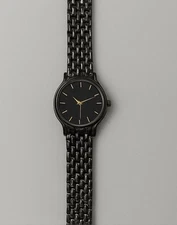 PORSCHE Style QUARTZ Race Sport Casual Dress Black Steel Men’s Watch VINTAGE 80s