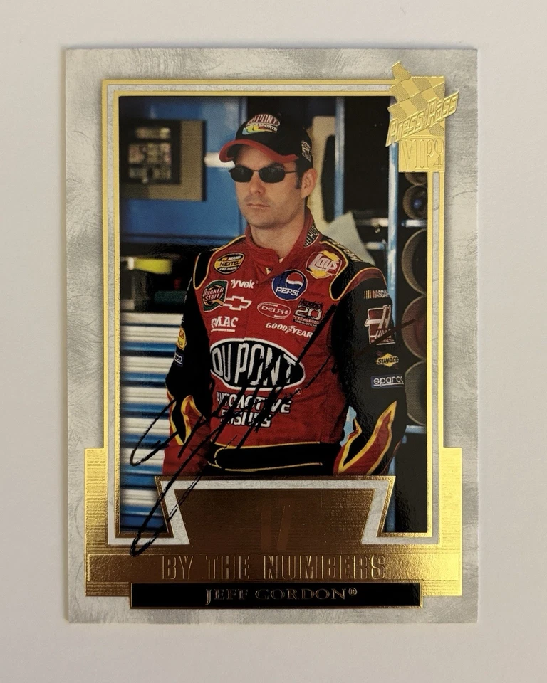 Jeff Gordon Press Pass Hand Signed Autographed Cards - Lot Of 3! - Image 3 of 4