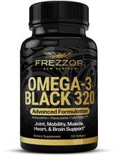 FREZZOR Omega 3 Black Green Lipped Mussel Oil Capsules - 320 Count