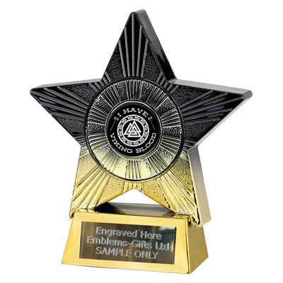 I Have Viking Blood Award (St20) 140mm Star Trophy Gravur gratis