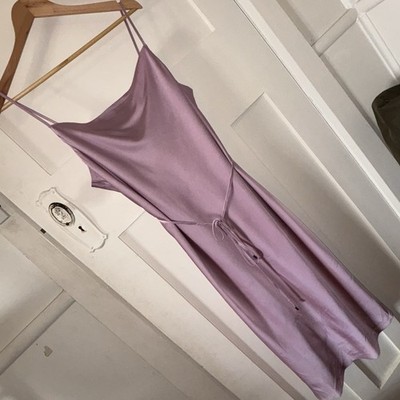 Portmans Shadow Pink Long Slip Style Dress Sz 14 BNWT NEW Satin RRP $149
