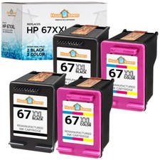 Fits HP 67 HP 67XL HP 67XXL Ink Cartridge Envy 6052 6458 6058 6075 6455 6452 Lot