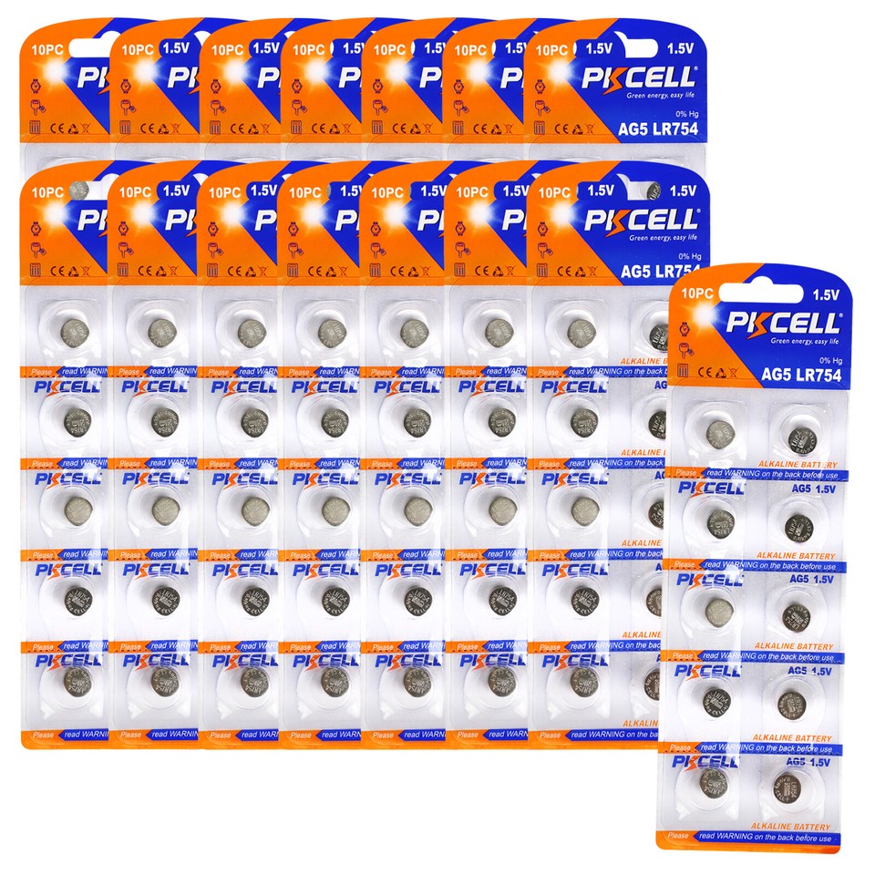 Lot AG5 393A LR48 LR754 SR48 309 1.5V Button Cell Coin Alkaline ...