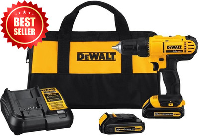 DEWALT 20V MAX Cordless Drill Driver Kit DCD771C2 w/2 Batts & Charger