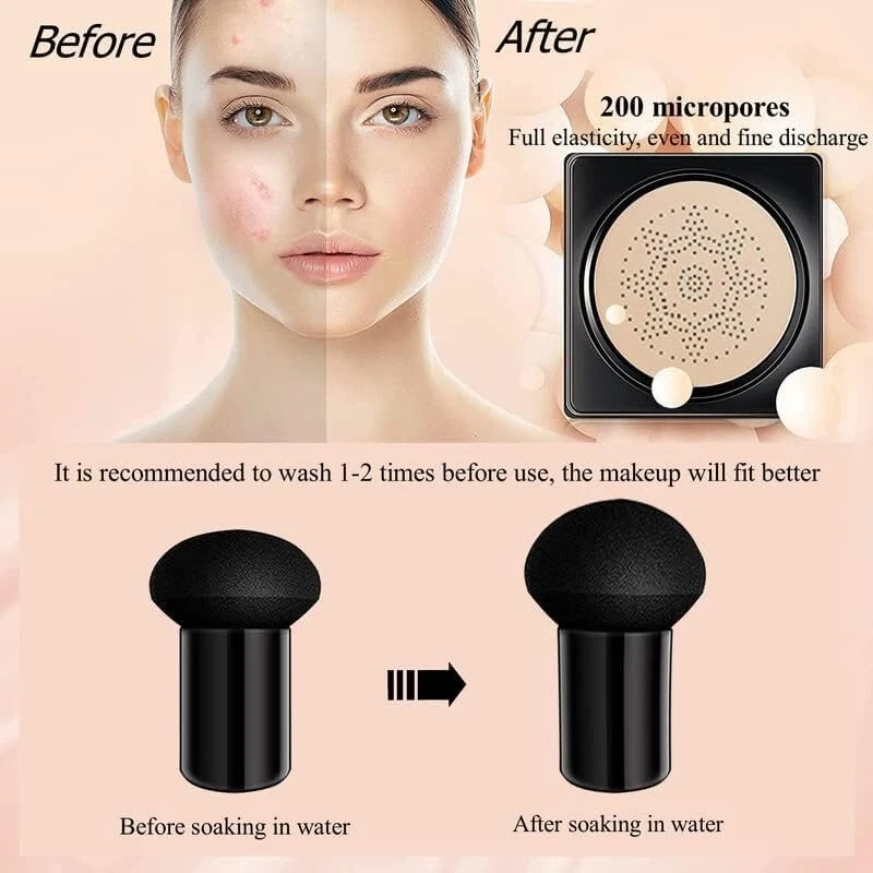 Facial Base Primer Foundation Mushroom Head Air Cushion BB CC Cream Face Makeup - Image 4 of 4