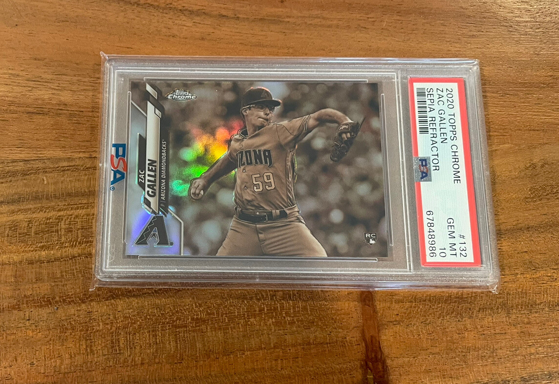 Zac Gallen 2020 Topps Chrome Sepia Refractor Rookie PSA 10 GEM MINT Diamondbacks
