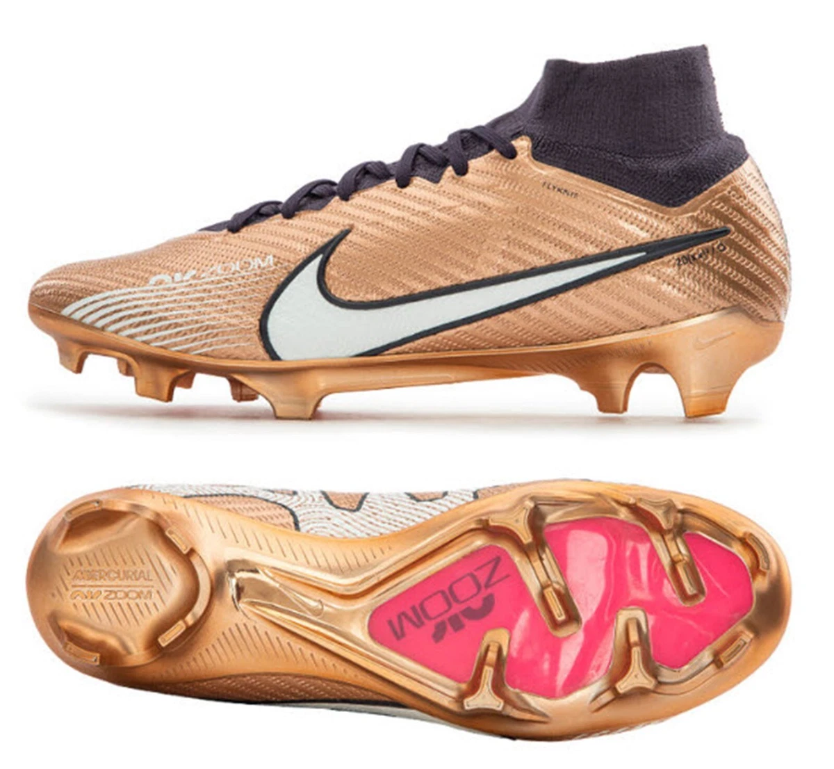 Negligencia pasar por alto fenómeno Nike Men Zoom Mercurial Superfly 9 Elite FG Gold Cleat Soccer Spike  DR5932-810 | eBay