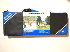 Volleyball Badminton Portable Outdoor Set 4 Player Racket Net Carry Case New