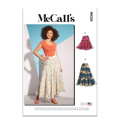 Misses' Skirts Sewing Pattern Kit Design Code M8326 Sizes LRG-XLG-XXL