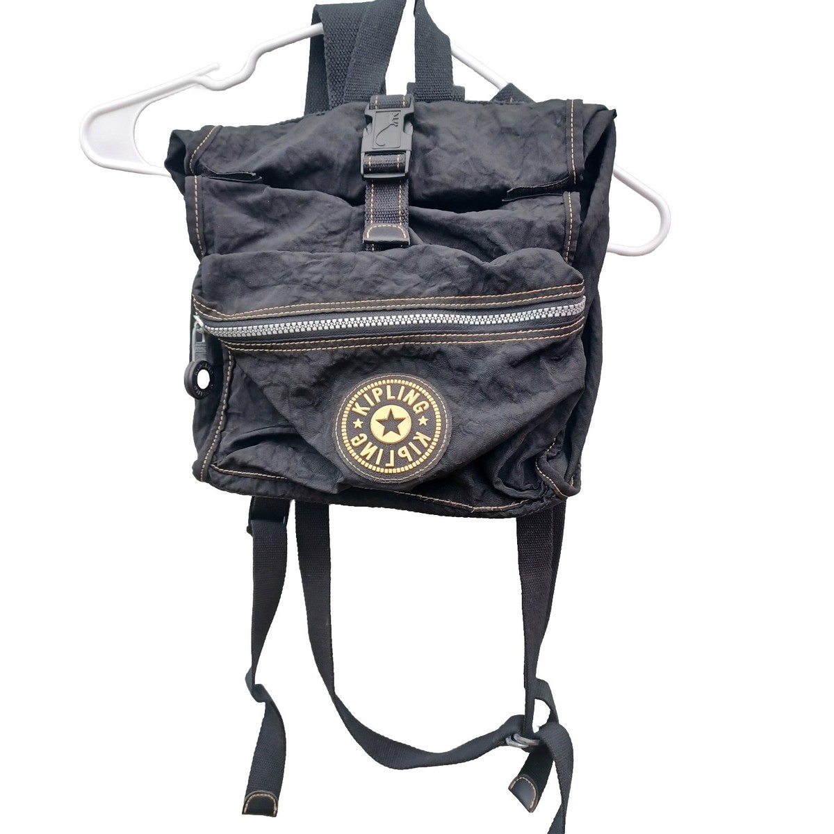 Kipling Vintage Bag Hiking Sports Roll Top Backpack Rucksack Waist
