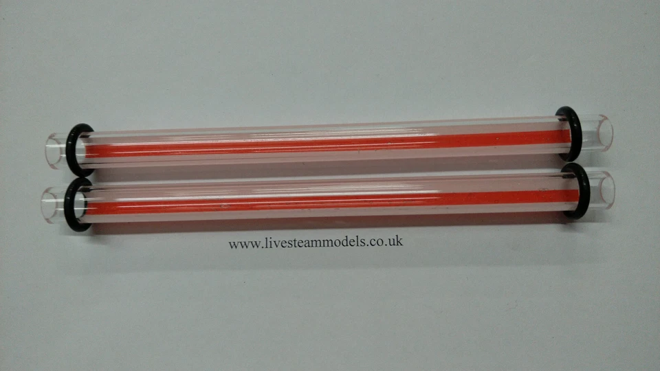 4mm x 150mm Steam boiler red line sight gauge glass with O rings
