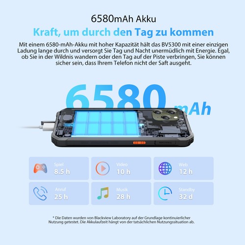 Blackviw BV5300 Outdoor Smartphone Bez umowy 7GB (4 + 3) + 32GB 6580mAh Android 12 - Zdjęcie 9 z 17