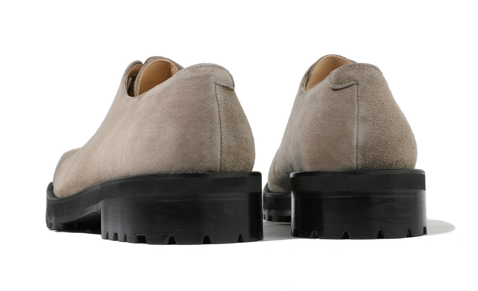 SAOLA Scarpe da derby Firenze Atelier da uomo beige camoscio punta quadrata punta quadrata fatte a mano