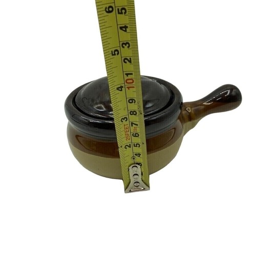 Vintage French Onion Soup Crock Stoneware Bowl With Lid and Handle - 3 Color - Picture 7 of 10